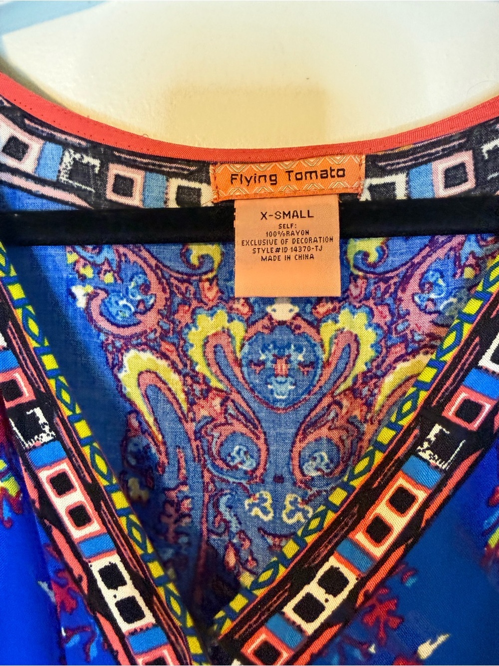 Flying Tomato Royal Blue Boho Floral Maxi Dress - Picture 7 of 8